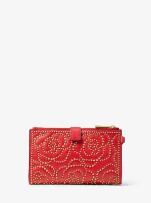 Adele Rose Studded Leather Smartphone Wallet