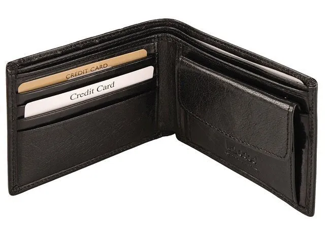 Adpel Italian Leather Wallet With Coin Section | Black