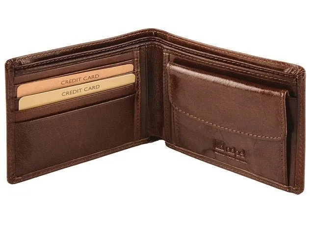 Adpel Italian Leather Wallet With Coin Section | Brown