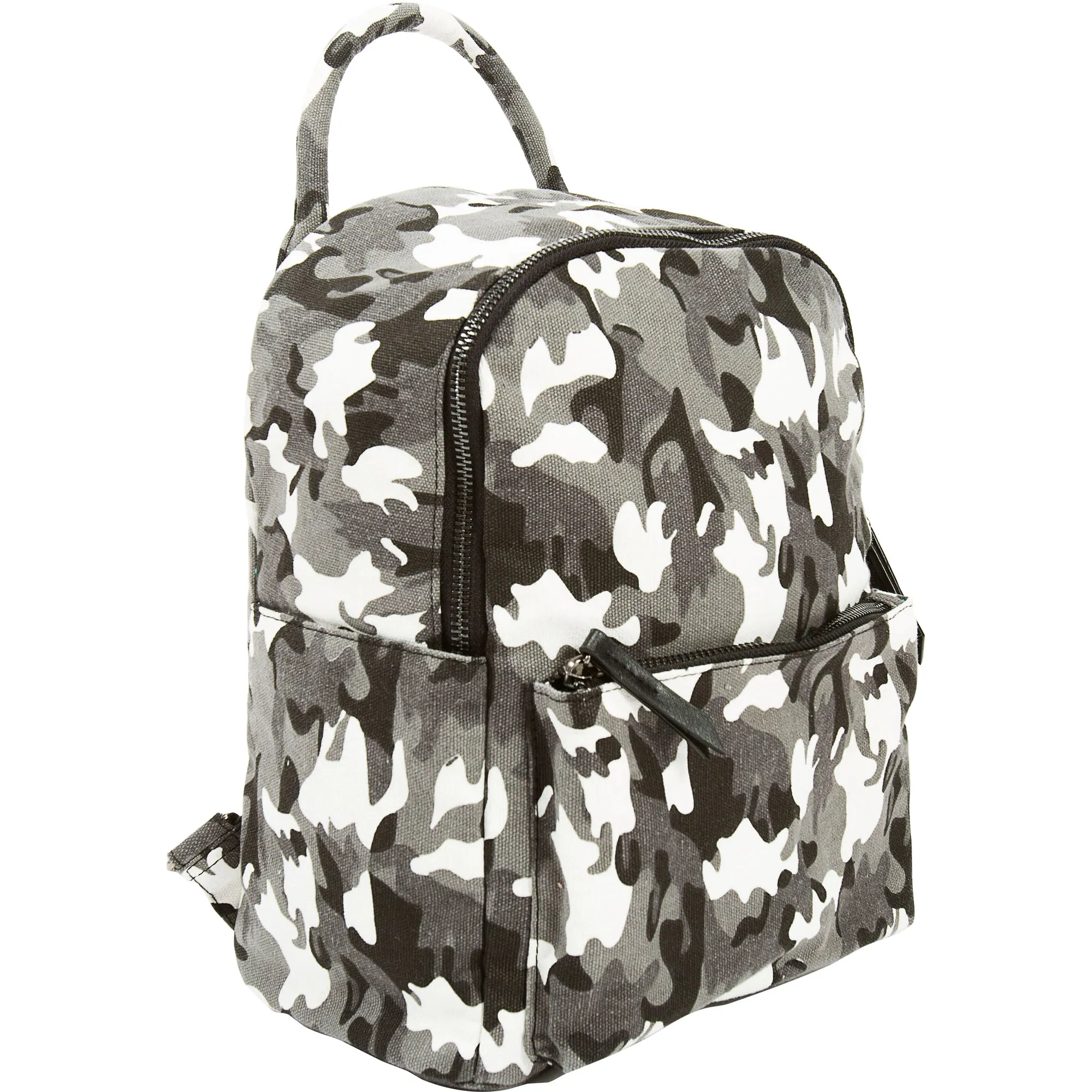 Alex Noir Canvas Camo Backpack