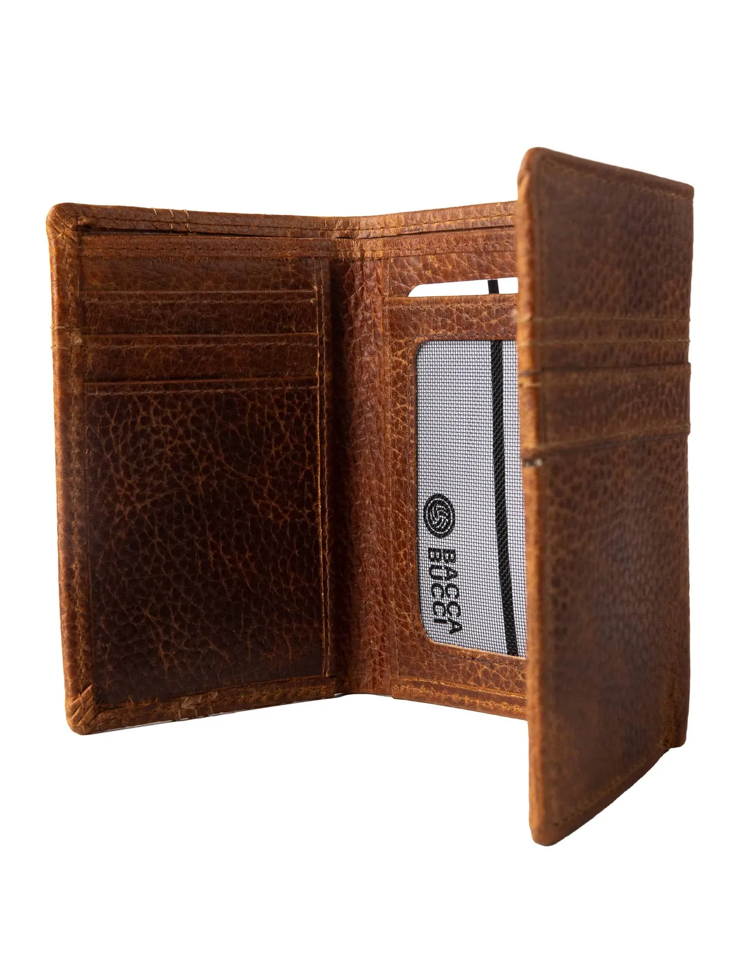 Bacca Bucci Trifold Leather Wallet for Teens & Gen Z