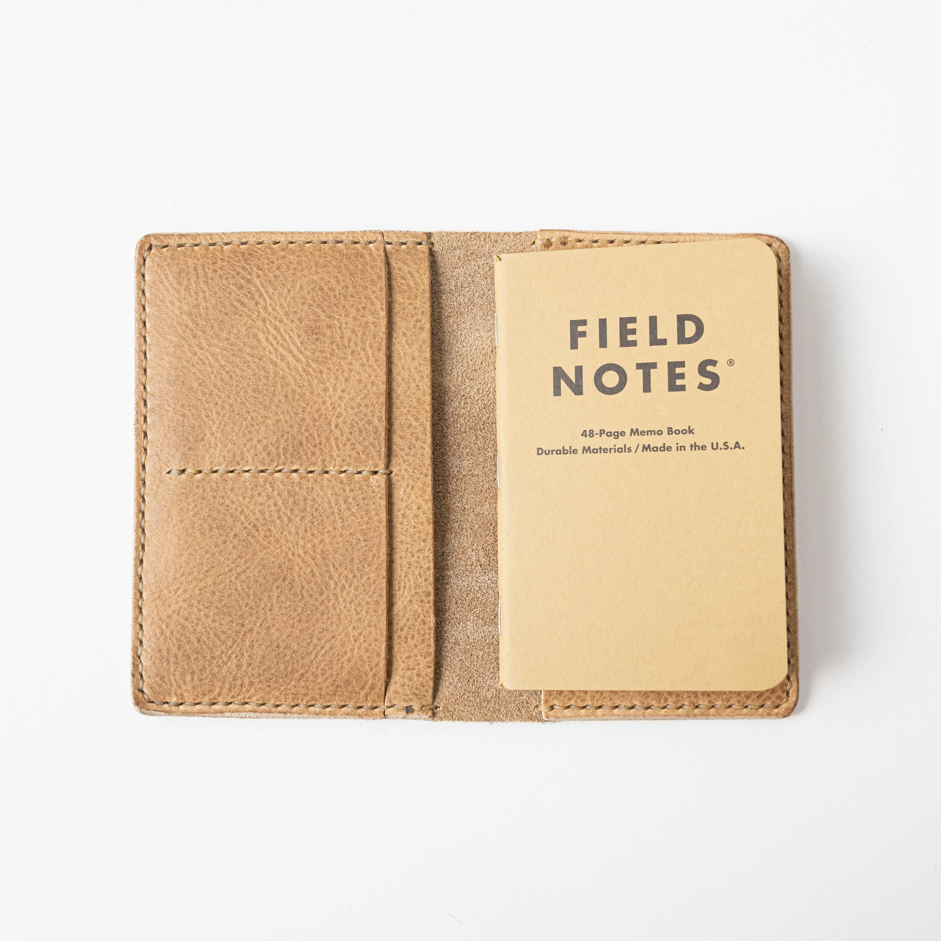 Beige Bison Notebook Wallet