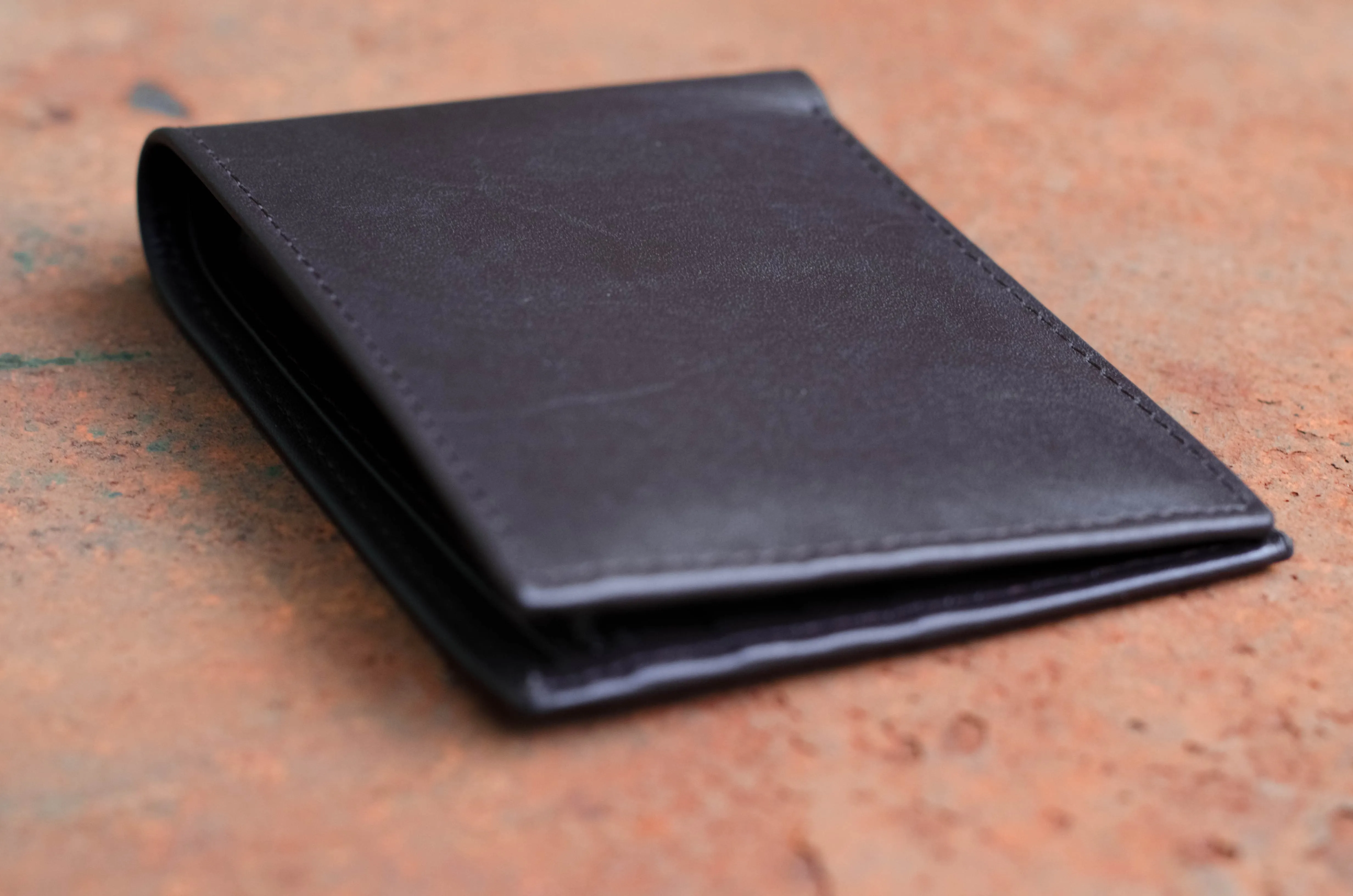 Brown Tri-Fold Leather Slim Wallet