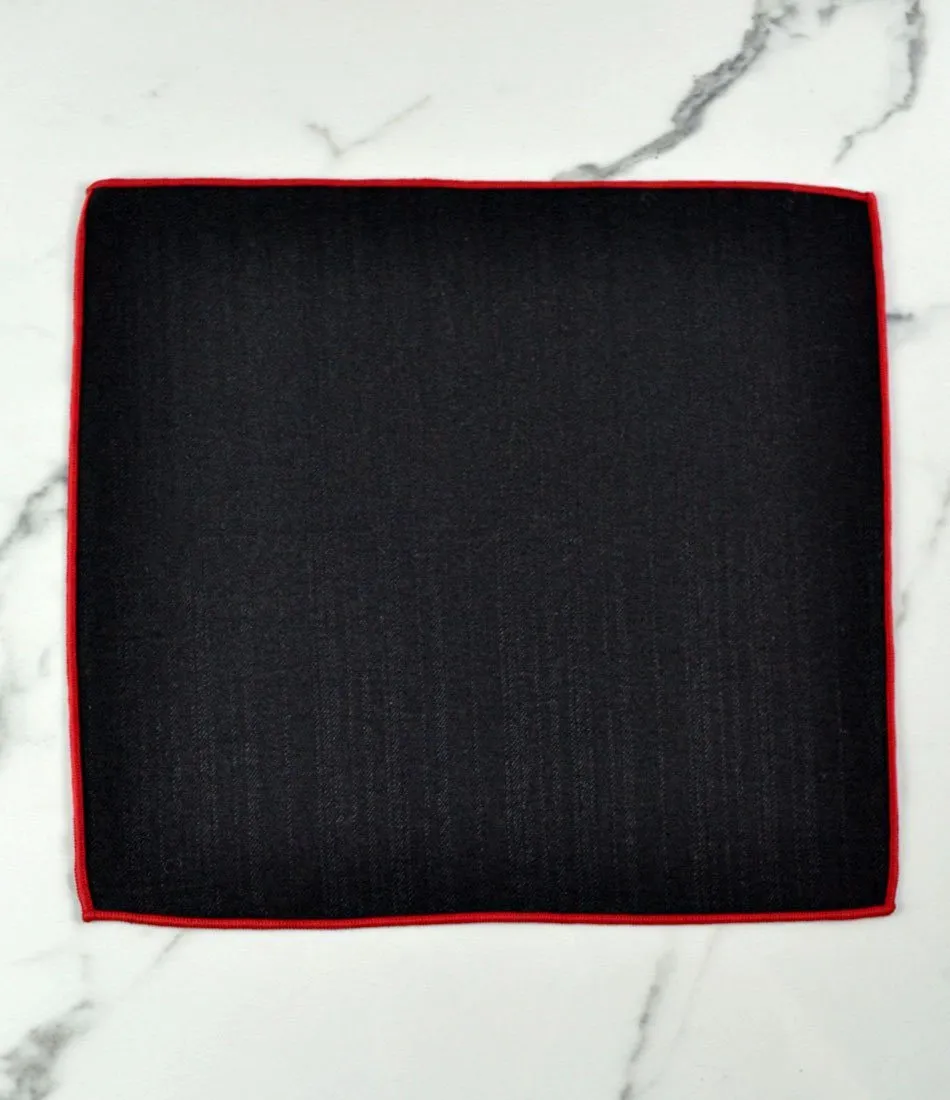 Brushed Black Pocket Square