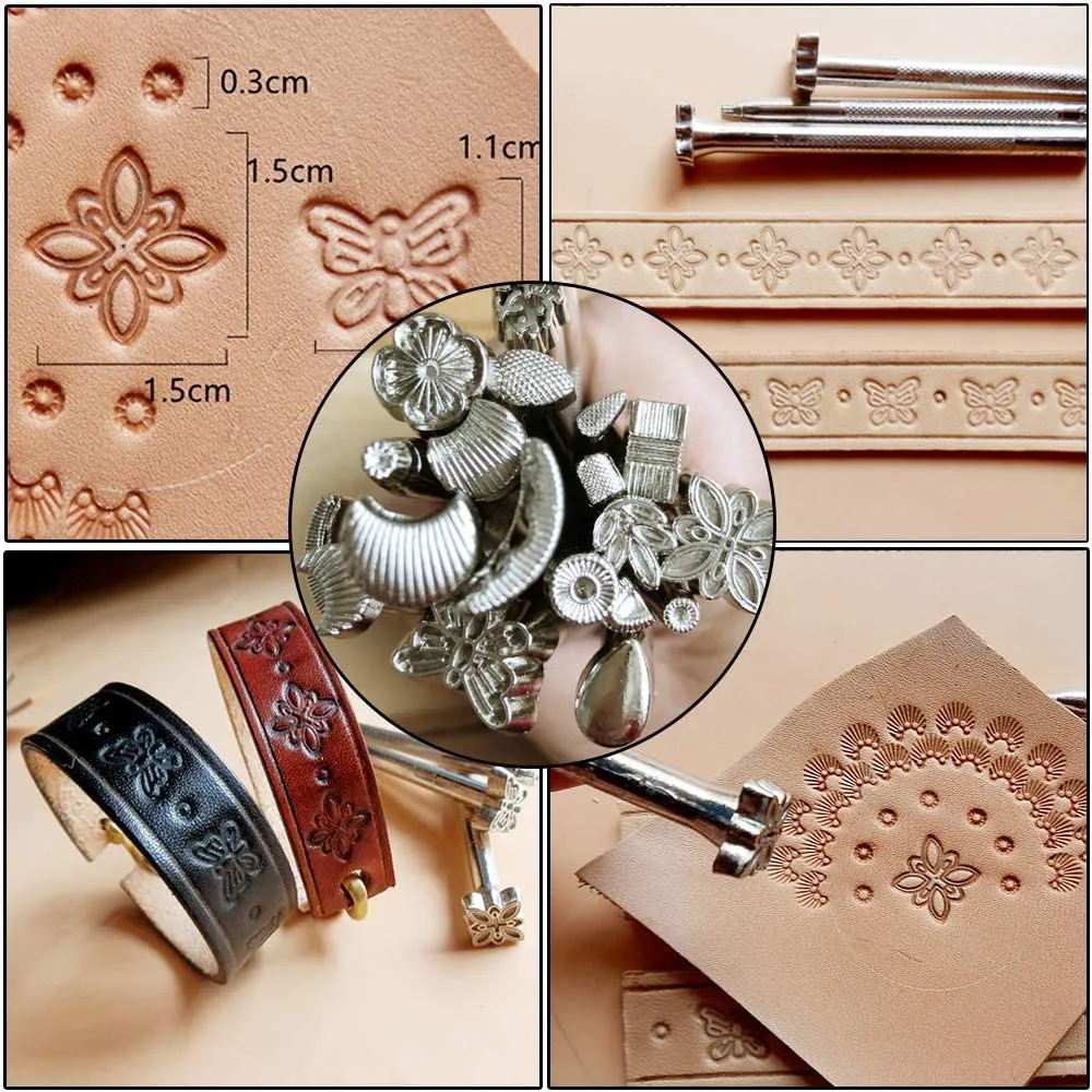 BUTUZE Practical Leather Tools | 60 PCS Complete Craft Sewing Kit for Beginner/Professional