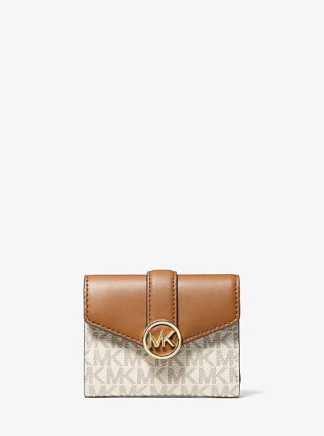 Carmen Medium Logo and Faux Leather Wallet