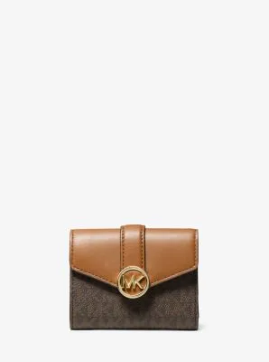 Carmen Medium Logo and Faux Leather Wallet