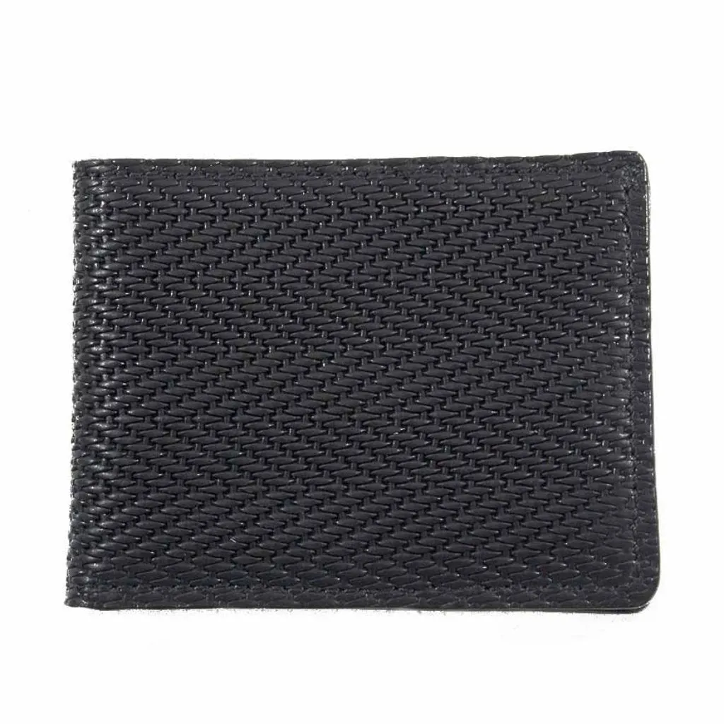 Chevron Embossed Ultra-Slim Leather Wallet | Bryant Park - USA Made