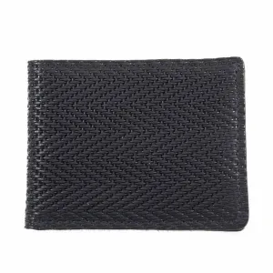 Chevron Embossed Ultra-Slim Leather Wallet | Bryant Park - USA Made