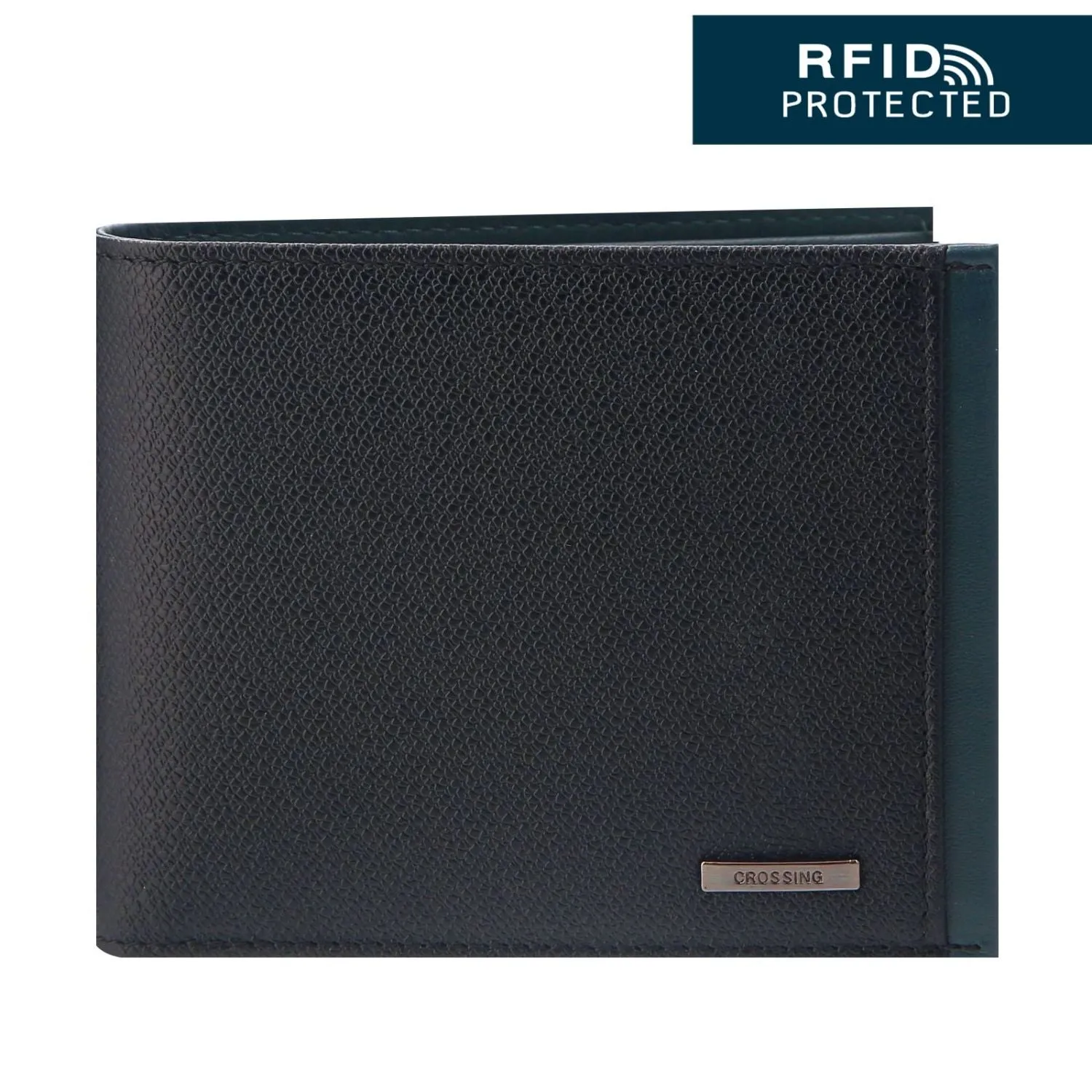 Crossing Modish Bi-fold Leather Wallet With Coin Pouch RFID