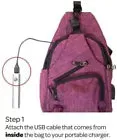 Daypack Nupouch Antitheft Usb Charging Connector Large Brown 2882