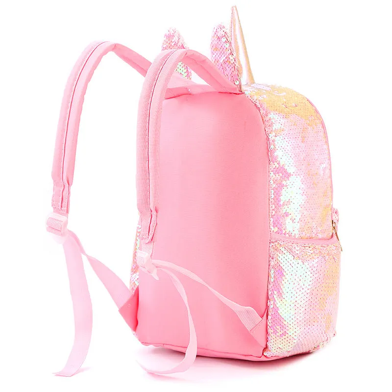 Dazzling Unicorn Backpack Sequin Cute Satchel Kids Children Travel Bookbag