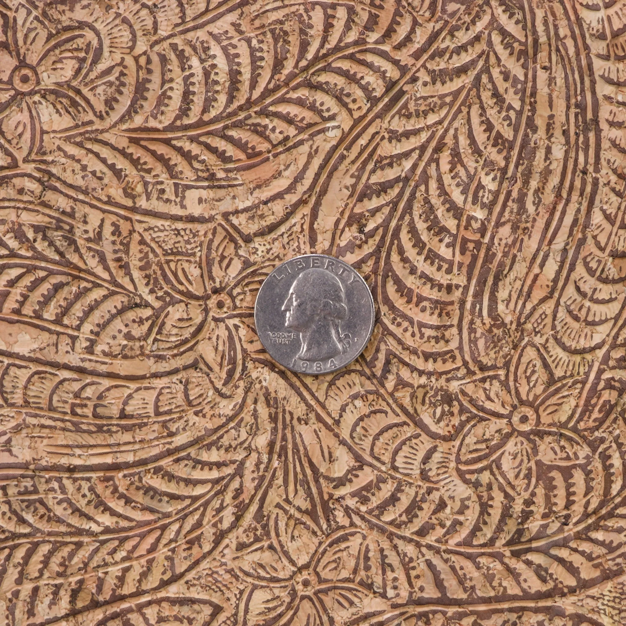 Embossed Paisley Cork Fabric