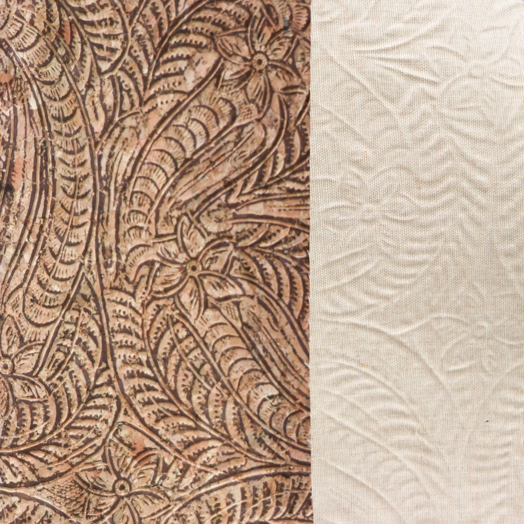 Embossed Paisley Cork Fabric