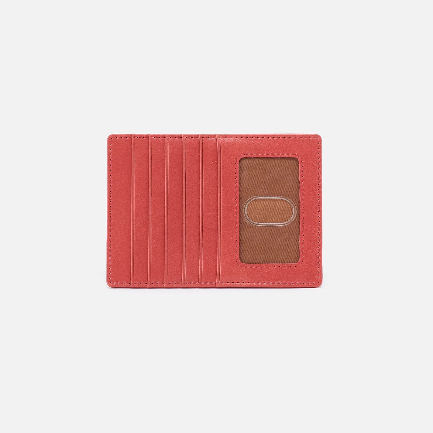 Euro Slide Card Case in Polished Leather - Cherry Blossom