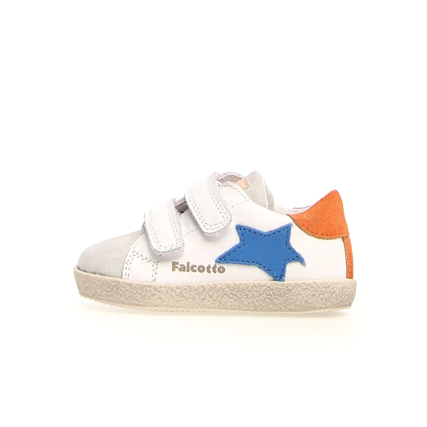 Falcotto Alnoite Light VL Boy's Casual Shoes - White/Oltremare/Orange