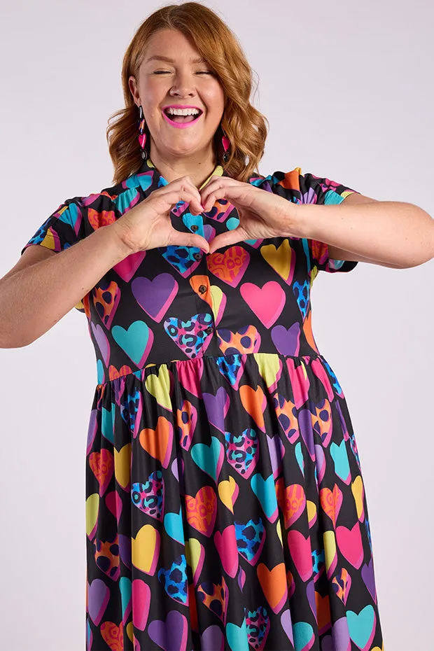 Frankie Inky Hearts Dress