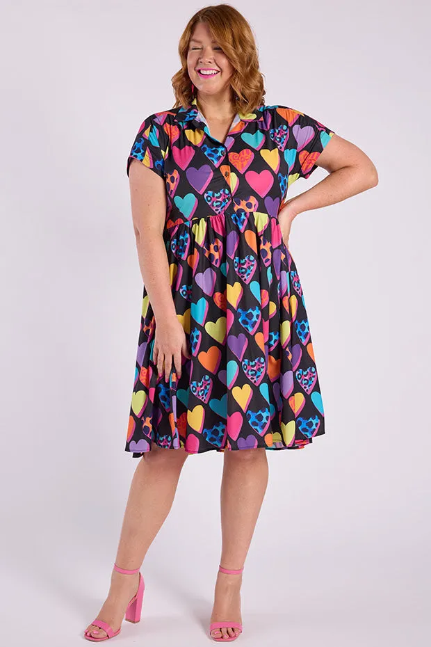 Frankie Inky Hearts Dress