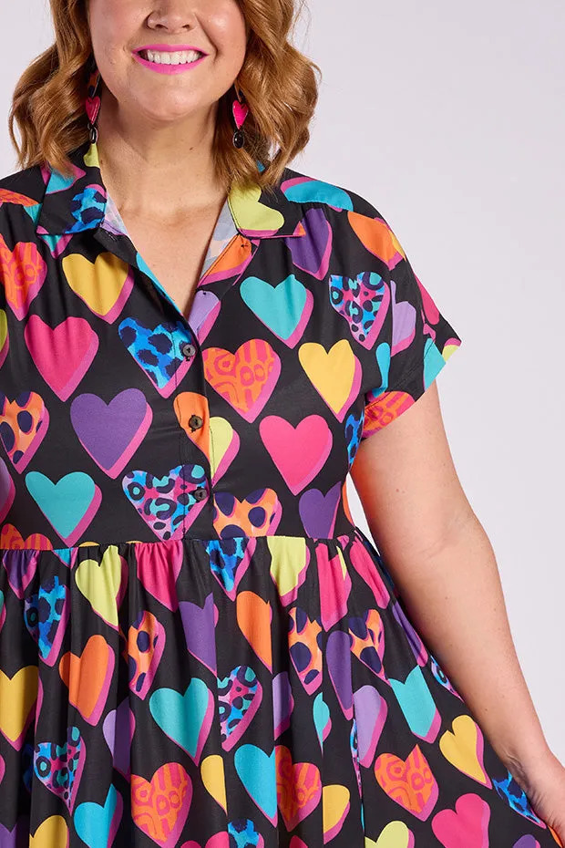 Frankie Inky Hearts Dress