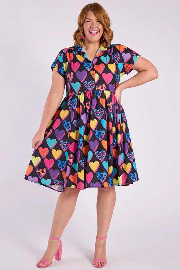 Frankie Inky Hearts Dress