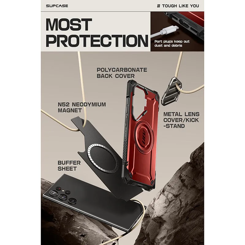 Galaxy S24 Ultra Unicorn Beetle MAG XT Bumper Case -Metallic Red