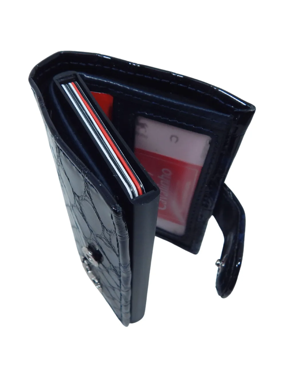 Gallop Bifold Pop Up Slim Patent Leather Wallet