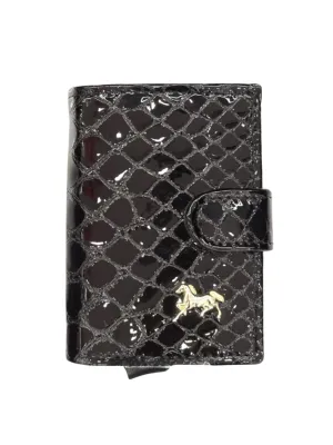 Gallop Bifold Pop Up Slim Patent Leather Wallet