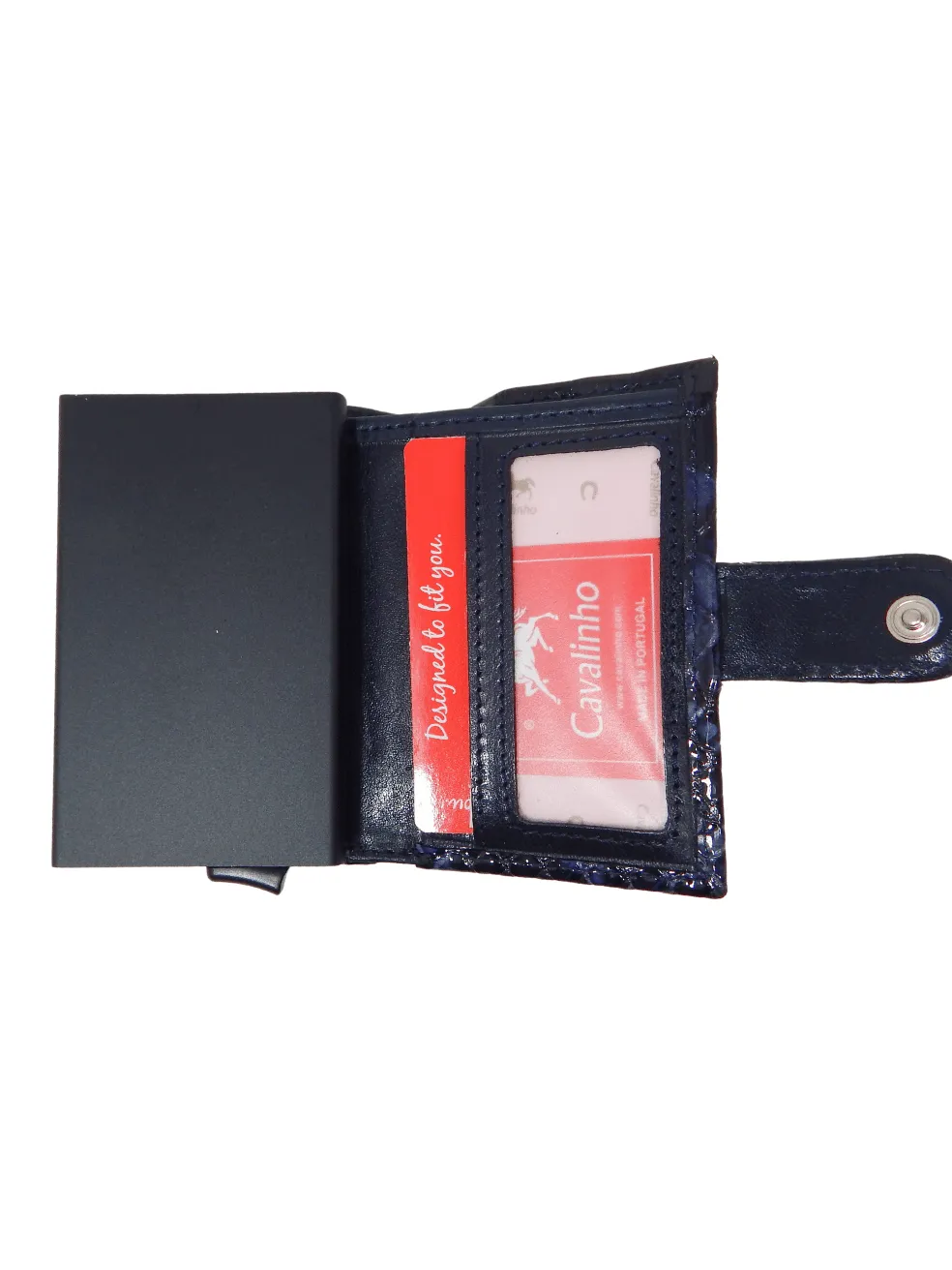 Gallop Bifold Pop Up Slim Patent Leather Wallet