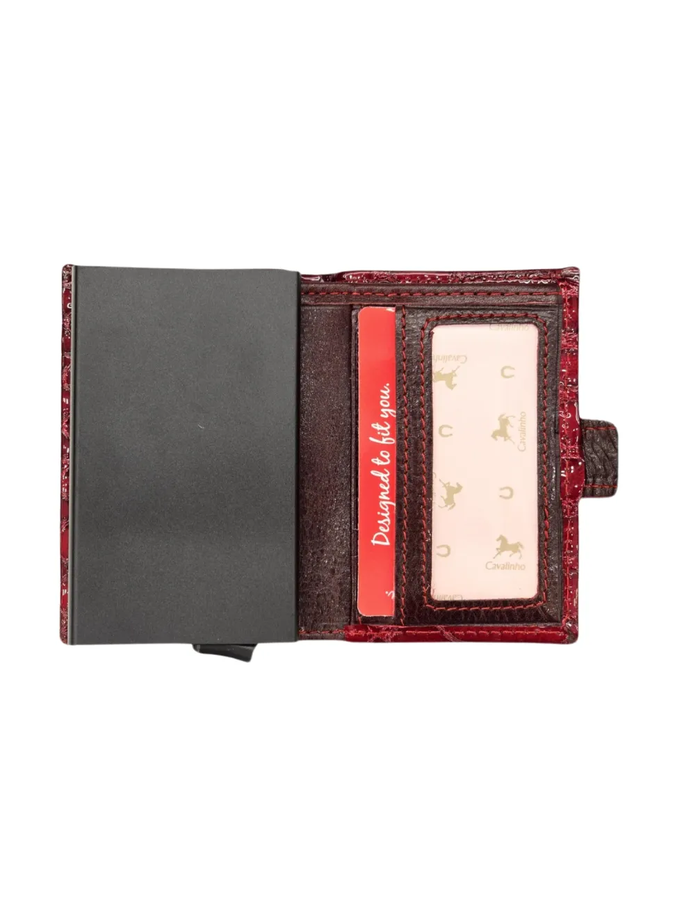 Gallop Bifold Pop Up Slim Patent Leather Wallet