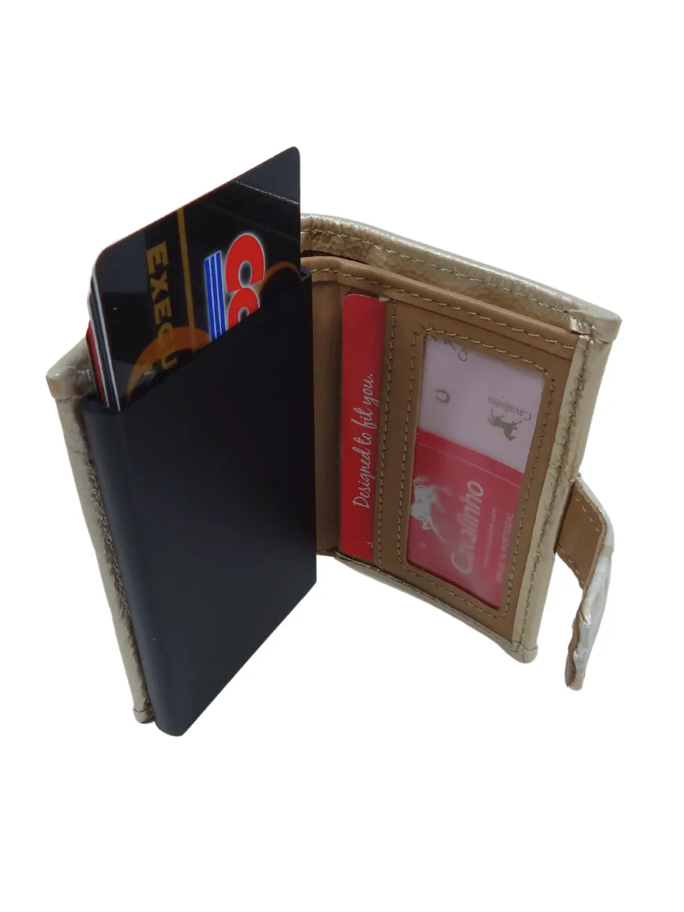 Gallop Bifold Pop Up Slim Patent Leather Wallet