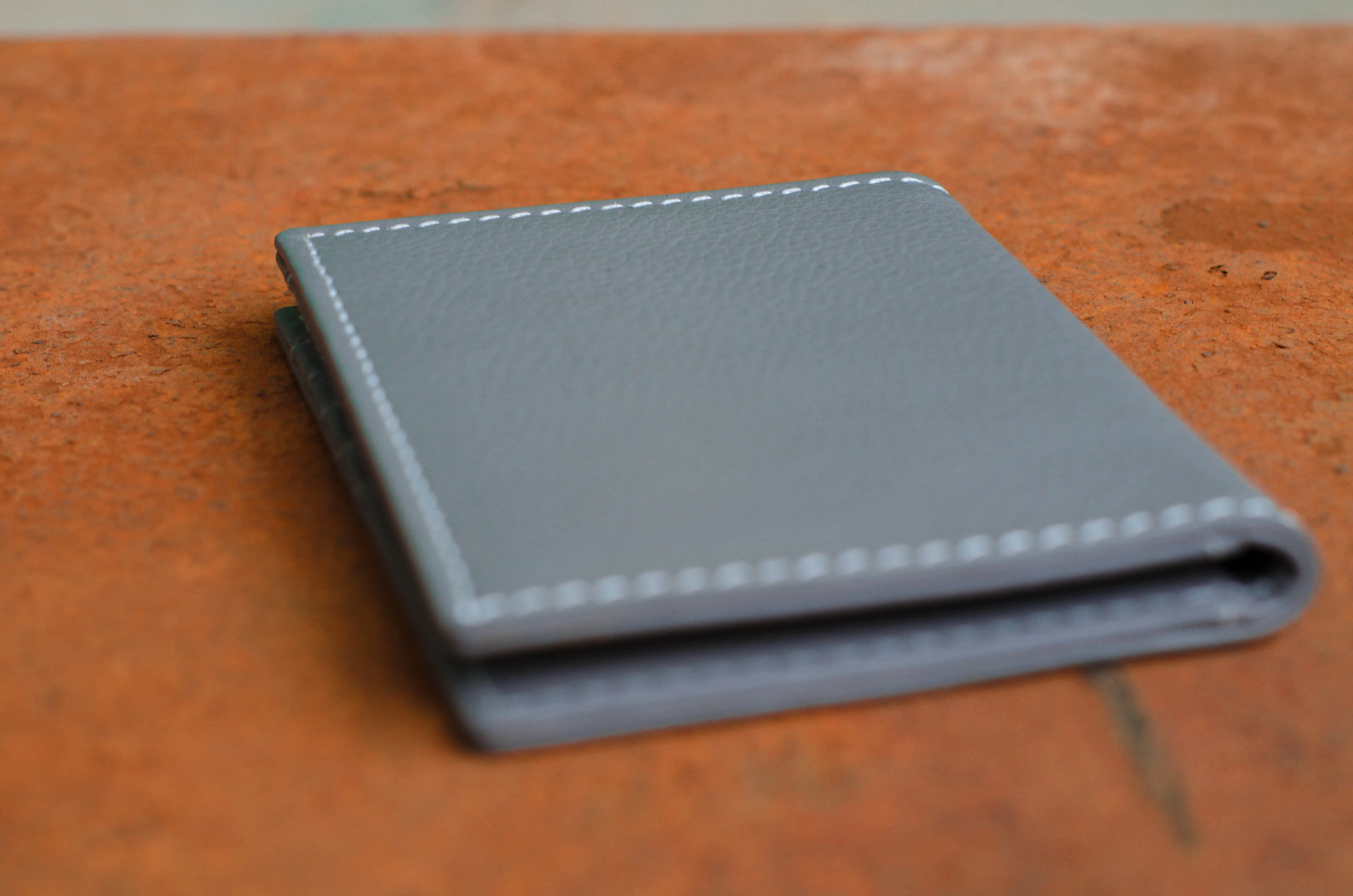 Grey Leather Wallet and card holder