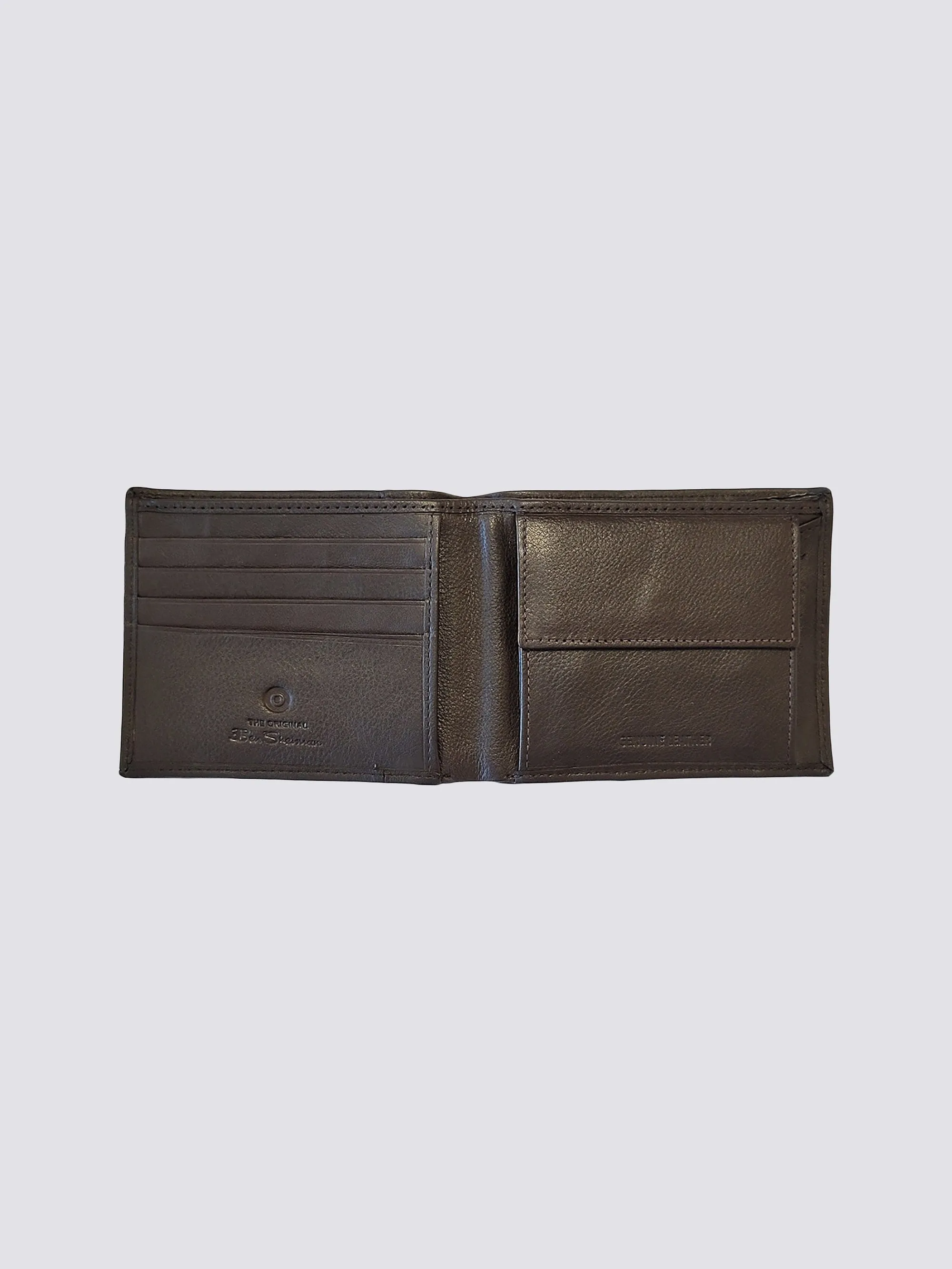 Irvine Bill Fold Leather Wallet - Brown