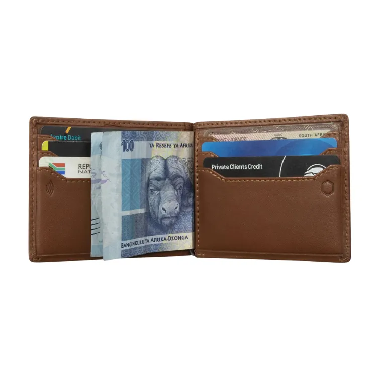 Jekyll & Hide Leather Money Clip Wallet - Tan