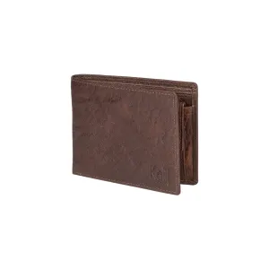 Kaili Mood Men's full grain leather Wallet Volanatadark brown