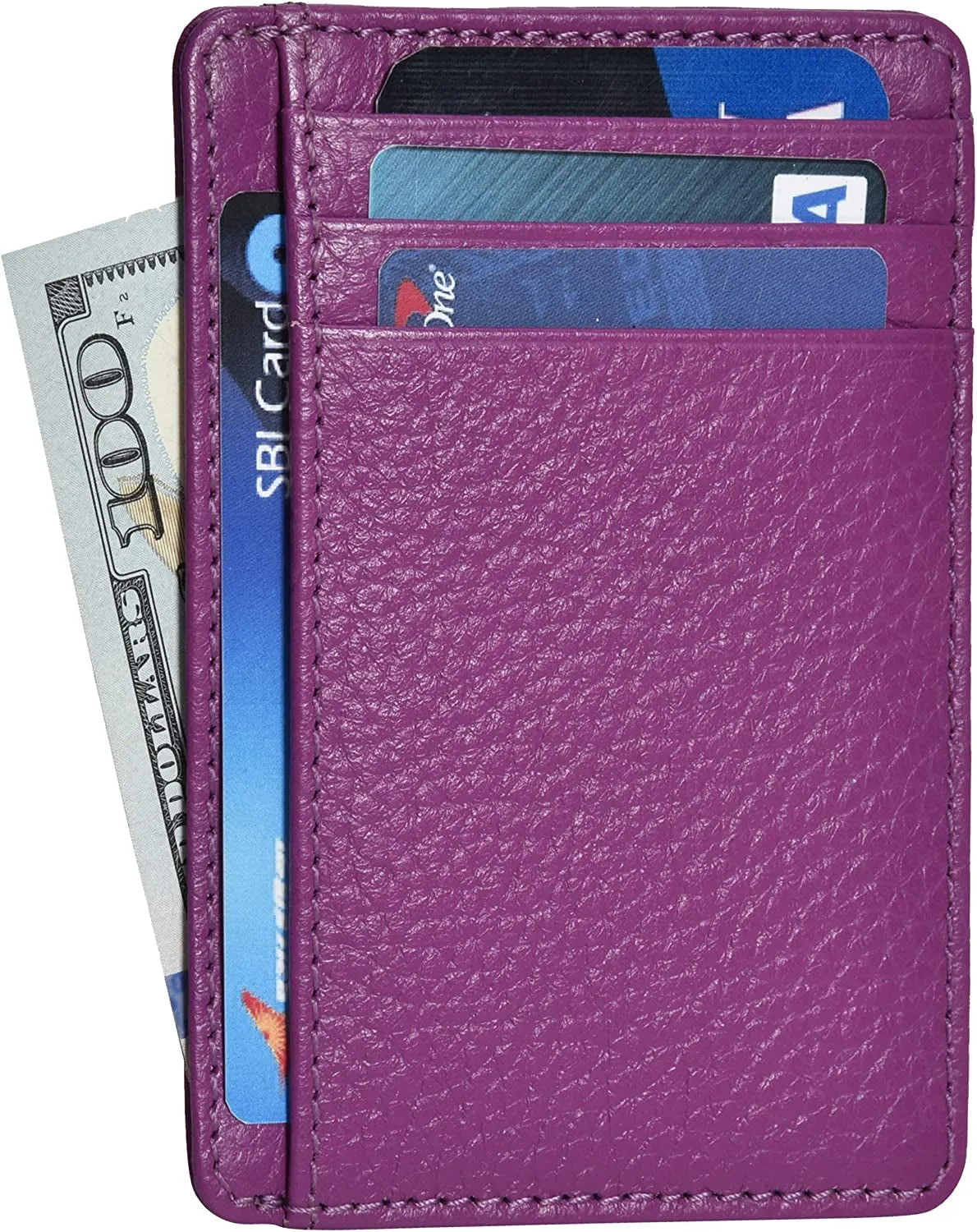 Leather Minimalist Wallet for Men & Women RFID Front Pocket Leather Card Holder Wallets