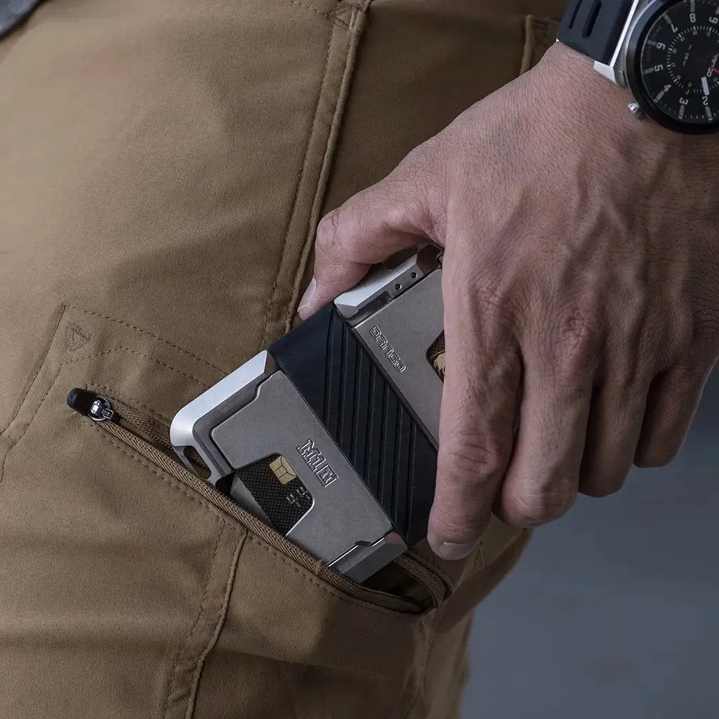 M1 Maverick Tactical Wallet | Single Pocket Titanium