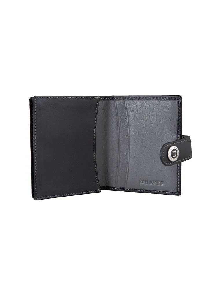 Men's Smooth Nappa Leather Business Card Holder with RFID Blocking and Tab