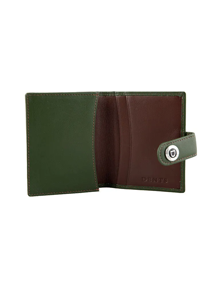 Men's Smooth Nappa Leather Business Card Holder with RFID Blocking and Tab