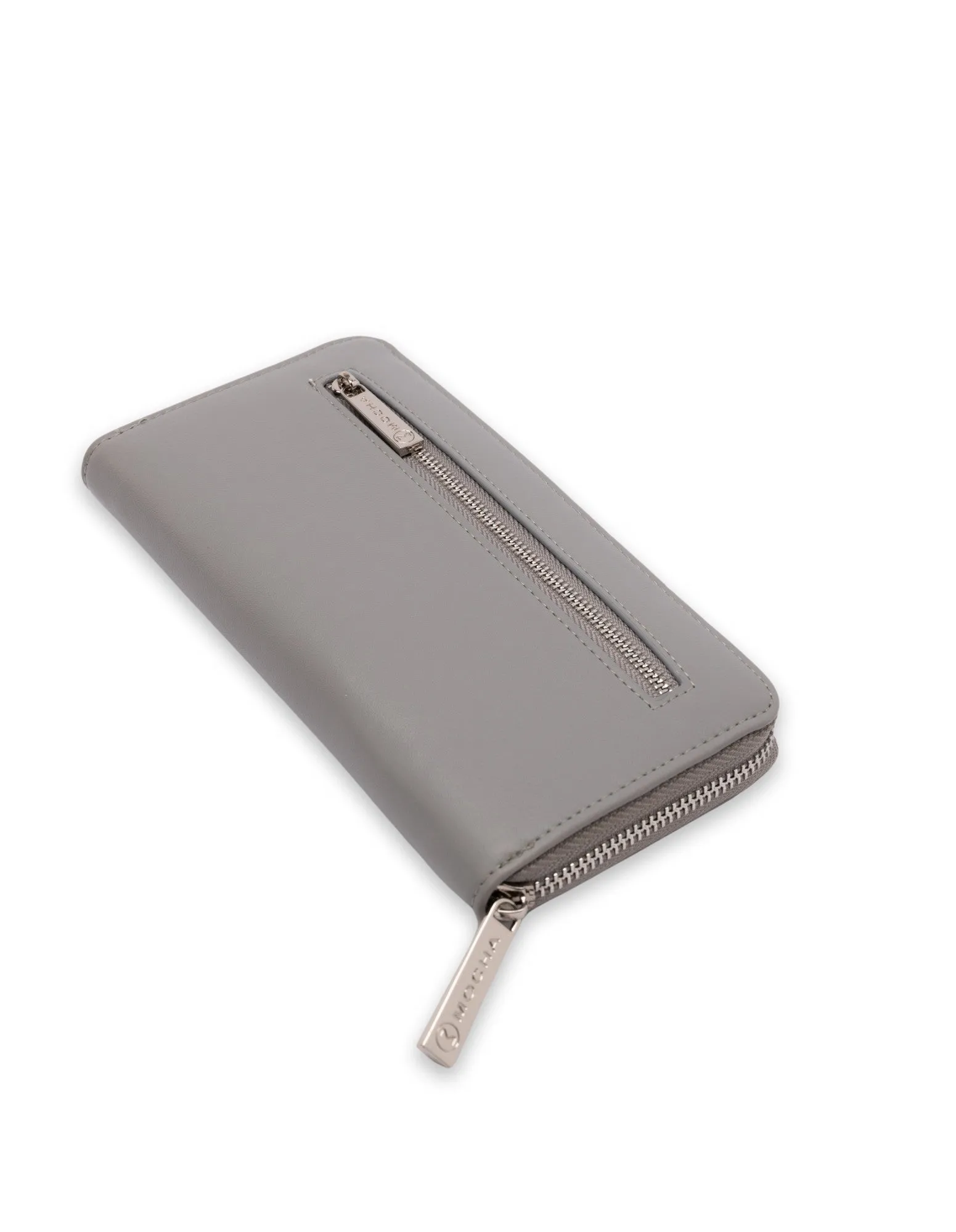 Mocha Medina Long Wallet- Grey