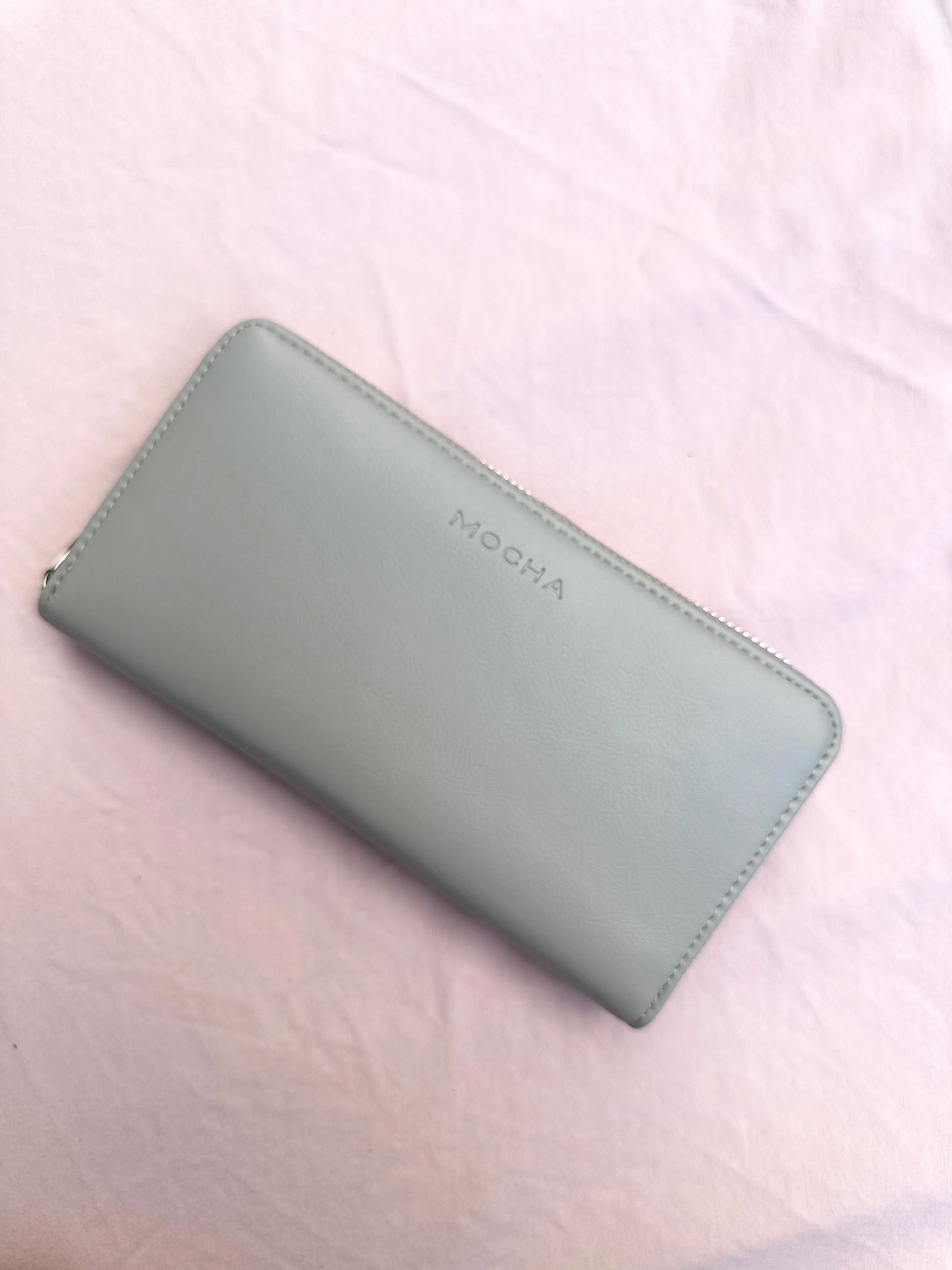 Mocha Medina Long Wallet- Grey