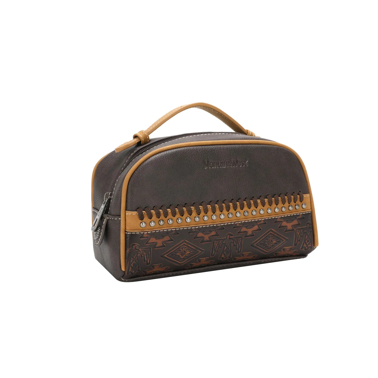 MW1139-190 Montana West Aztec Tooled Collection Travel Pouch