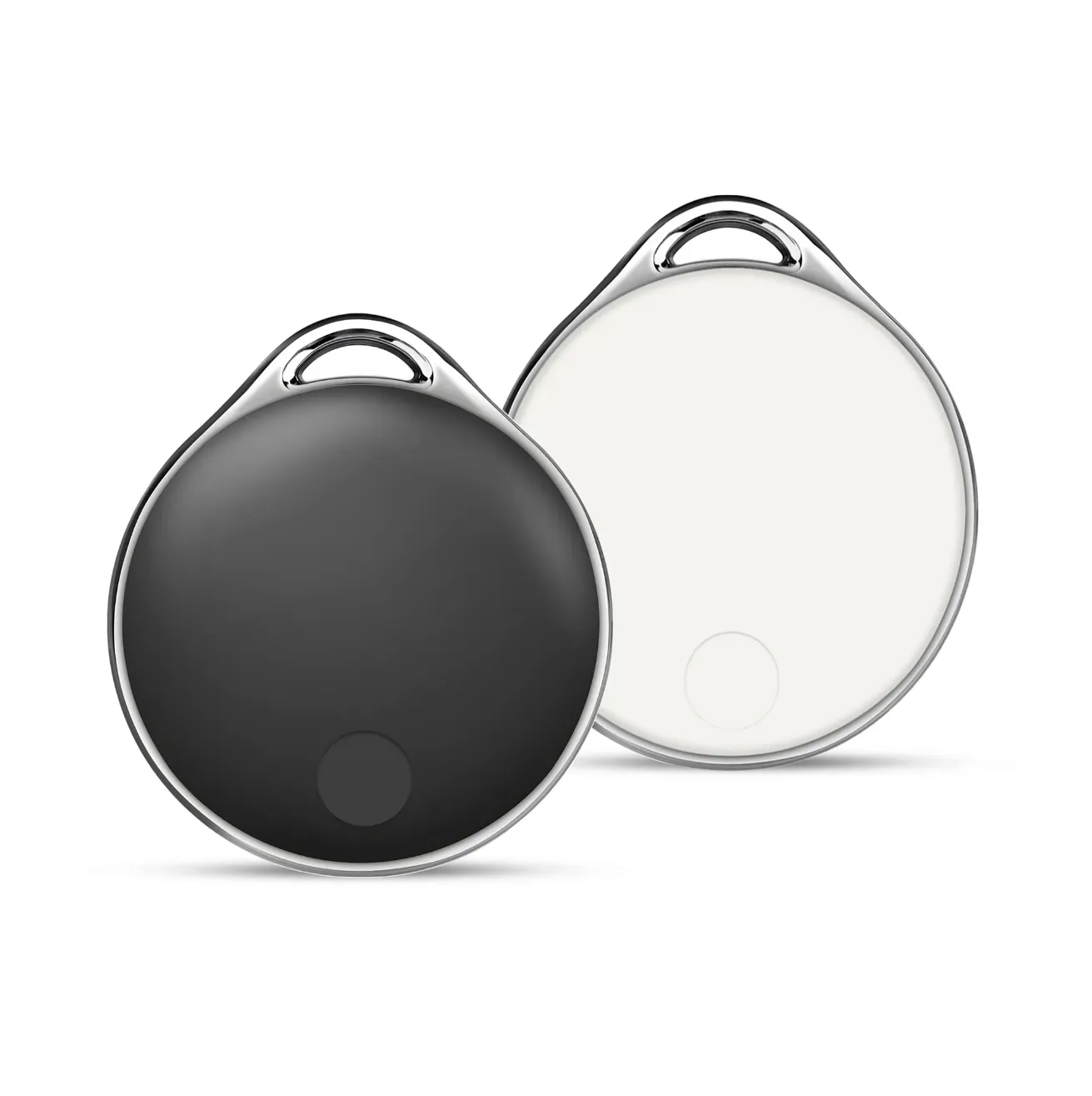 NIJITAG Smart Tag Bluetooth Key Tracker For Dogs, Cats, Cars, Wallet, Luggage, Item Finder with Unlimited Range Tracking within Apple’s Find My app - iOS devices only (Pearl White/Charcoal Gray))