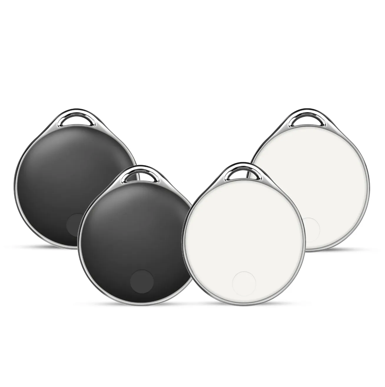 NIJITAG Smart Tag Bluetooth Key Tracker For Dogs, Cats, Cars, Wallet, Luggage, Item Finder with Unlimited Range Tracking within Apple’s Find My app - iOS devices only (Pearl White/Charcoal Gray))