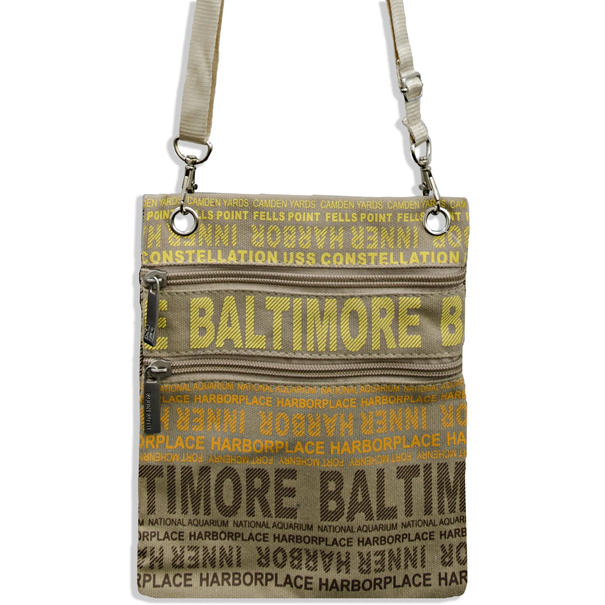 NWBM06 Robin Ruth Neck Wallet - Big City Baltimore TAN