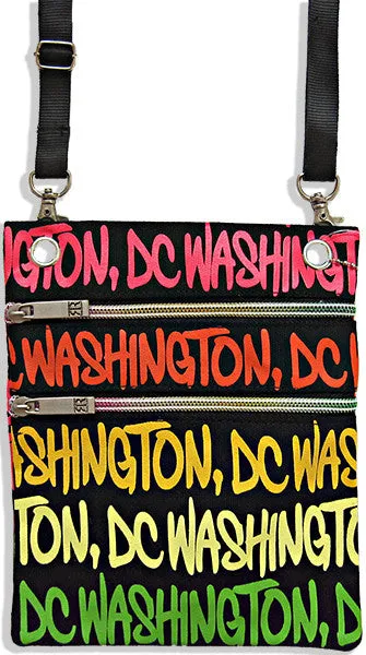 NWDC16 Robin Ruth Neck Wallet - Washington DC Black/Rainbow