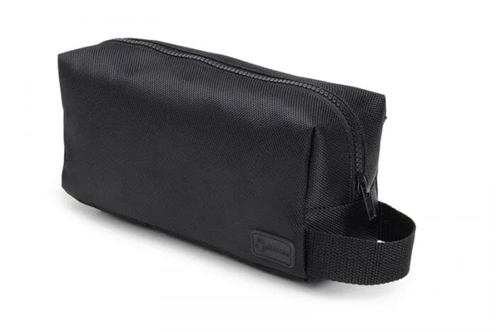 Nylon unisex toiletry bag by Ahimsa - black or navy