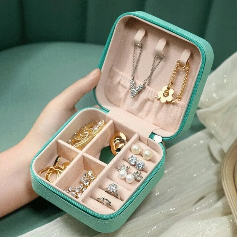 Portable Travel Leather Jewellry Box