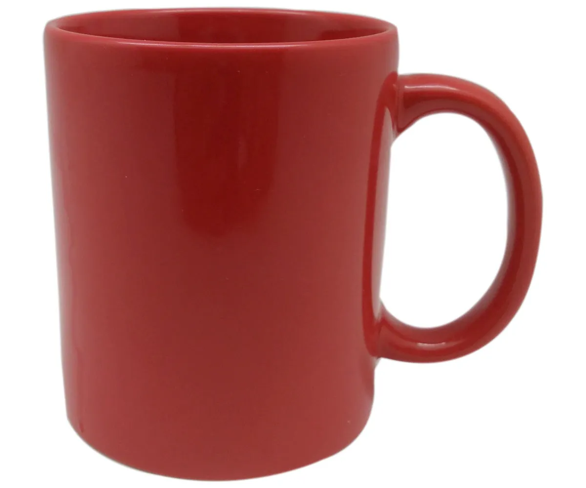 Red Engraved Ceramic Mugs