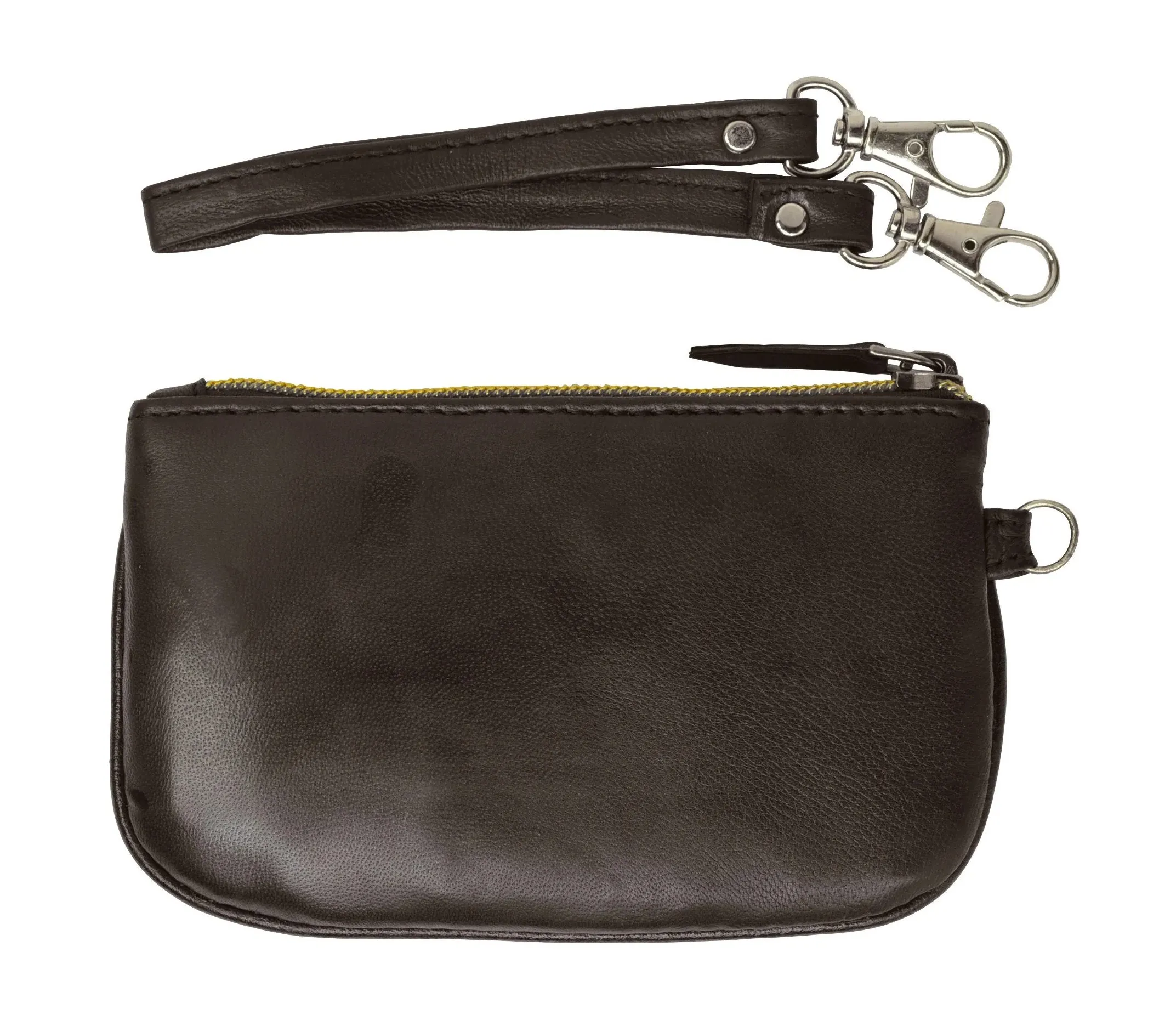 RFID Collection Premium Leather Mini Wristlet