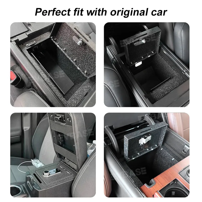 Rivian R1T R1S Safe Lockbox Armrest Organizer Storage Box Center Console Safe Vault Anti-Theft Gun Safe Box